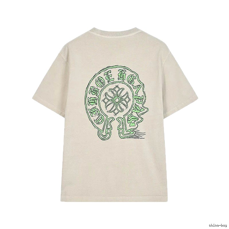Chrome Hearts Horseshoe Cross Print Street Style Off-white T-shirt
