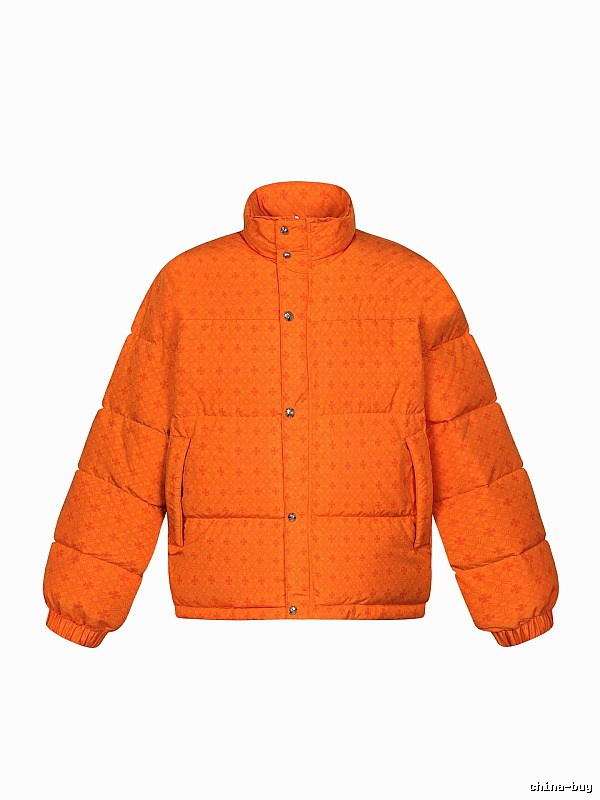 Chrome Hearts orange printed down jacket