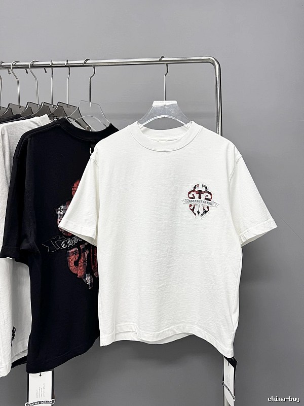 Chrome Hearts Patchwork Cross Street Style White T-Shirt