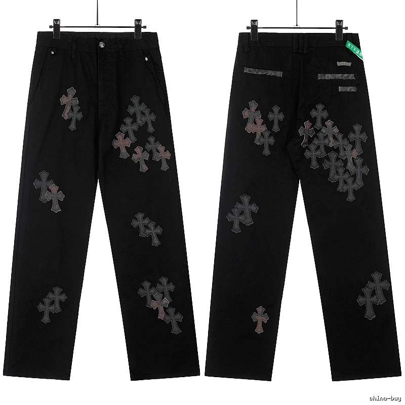 Chrome Hearts Patterned Graphic jeans Light Denim Jeans with Polished Detail