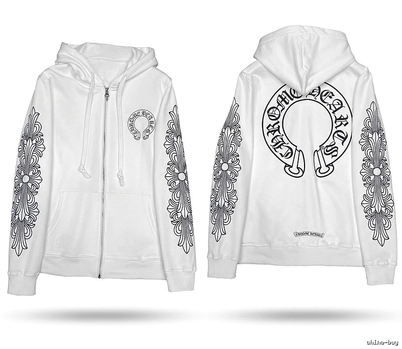 Chrome Hearts Printed Trendy and Cool Style White Hoodie