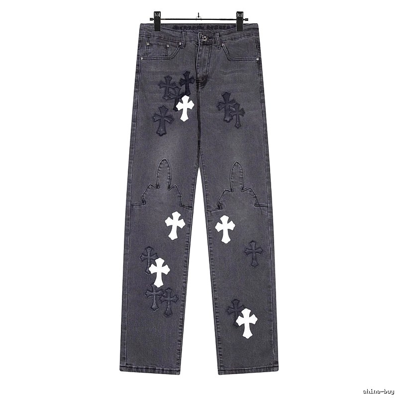 Chrome Hearts Relaxed Graphic jeans Light Denim Jeans with Designer-Inspired Detail