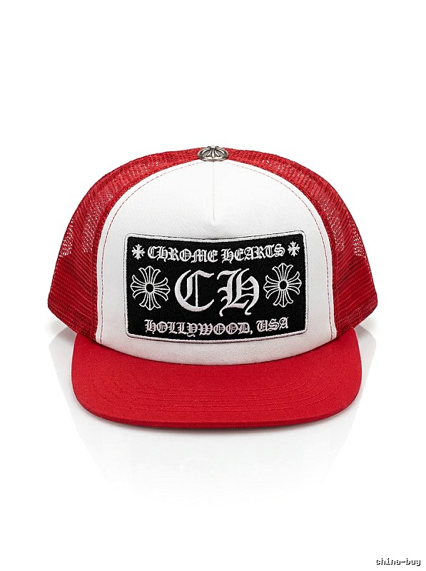 Chrome Hearts Retro Red and White Hat