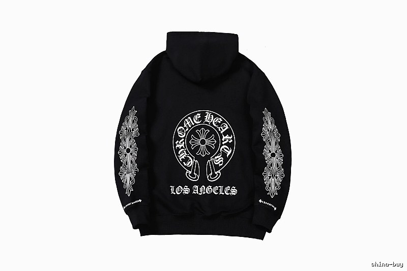 Chrome Hearts Travel Cross graphic hoodie Black Blue Cross with Modern Look