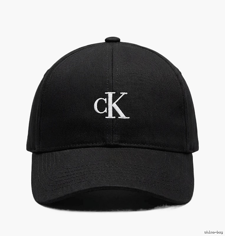 CK minimalist style black baseball cap