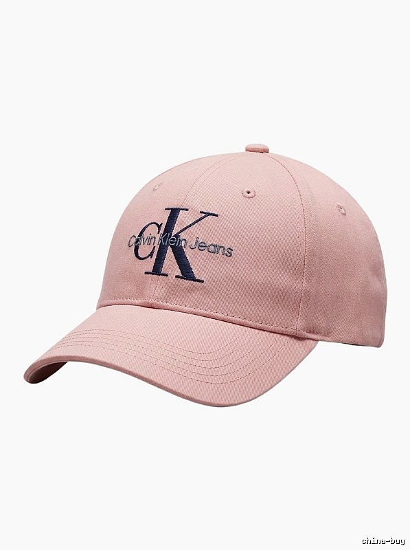 CK minimalist style pink baseball cap
