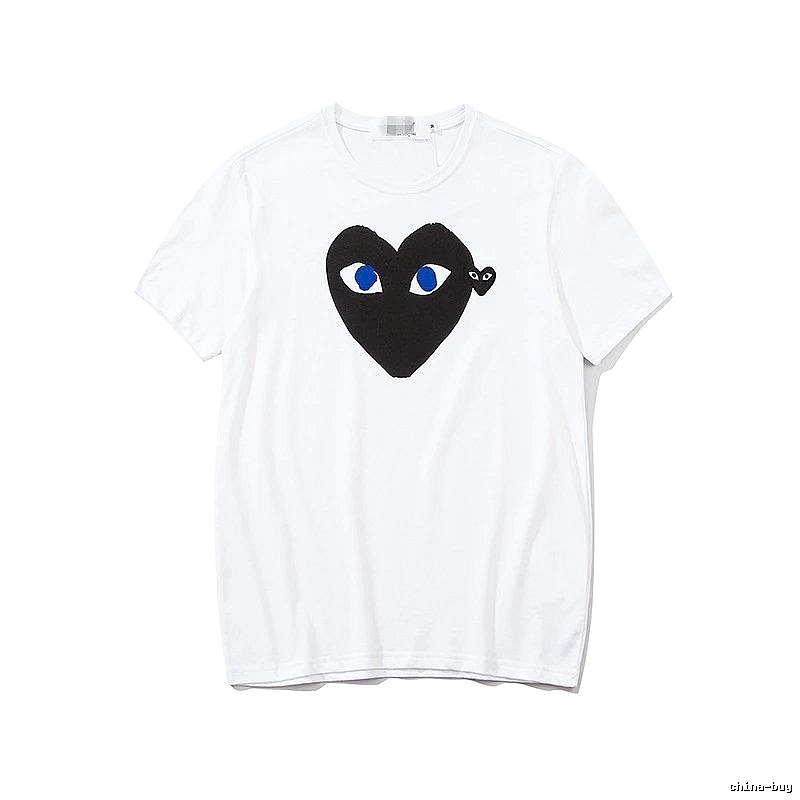 Comme des Garcons PLAY 2023-03 Black Style 2303 Heart Logo T-Shirt Poolside Style