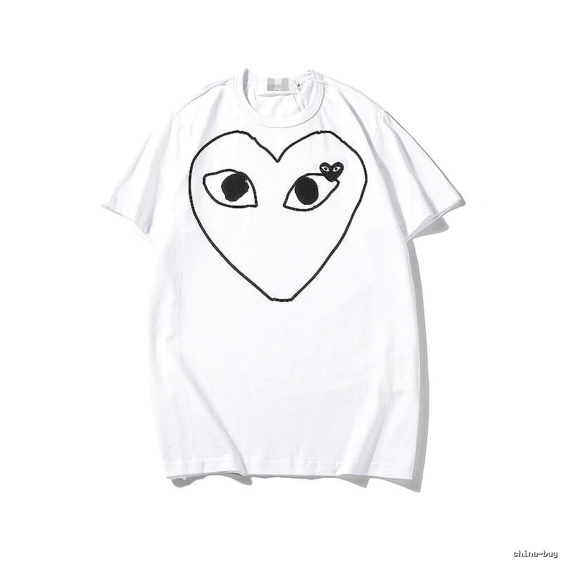 Comme des Garcons PLAY 2023-13 Black Style 2313 Heart Logo T-Shirt Bold Graphic