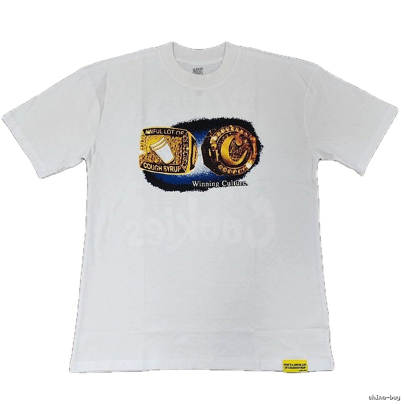 Cookies Championship Ring American Street Style White Short Sleeve T-Shirt