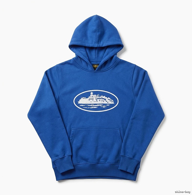 Corteiz Boat Logo Trendy Blue Sweatshirt