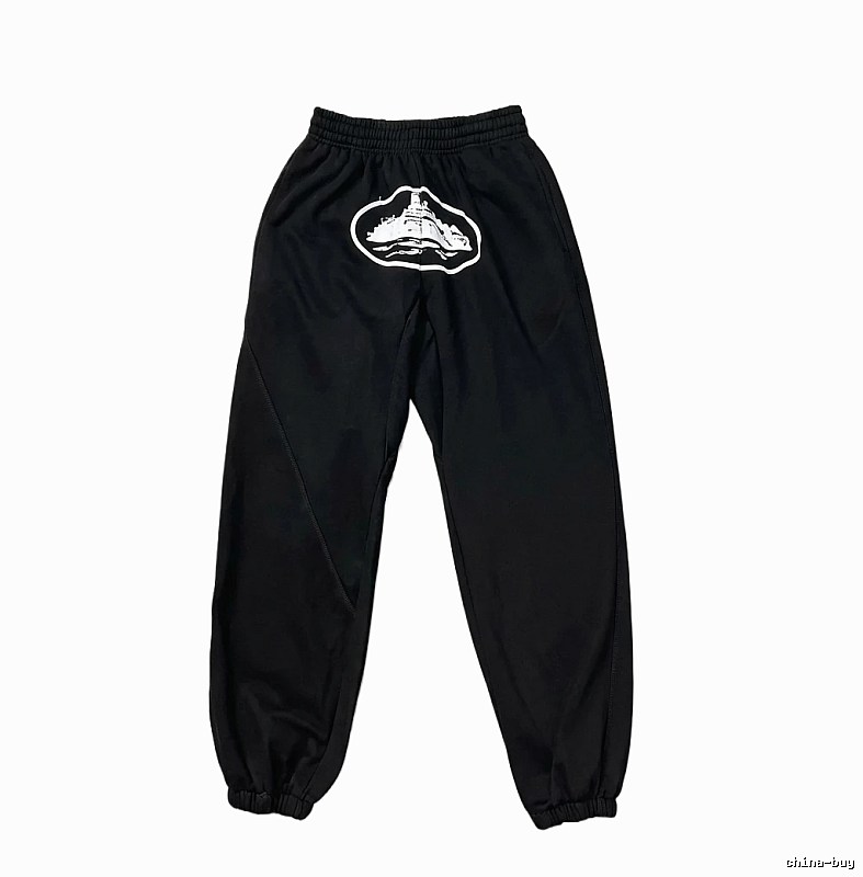 Corteiz Printed Casual Black Pants