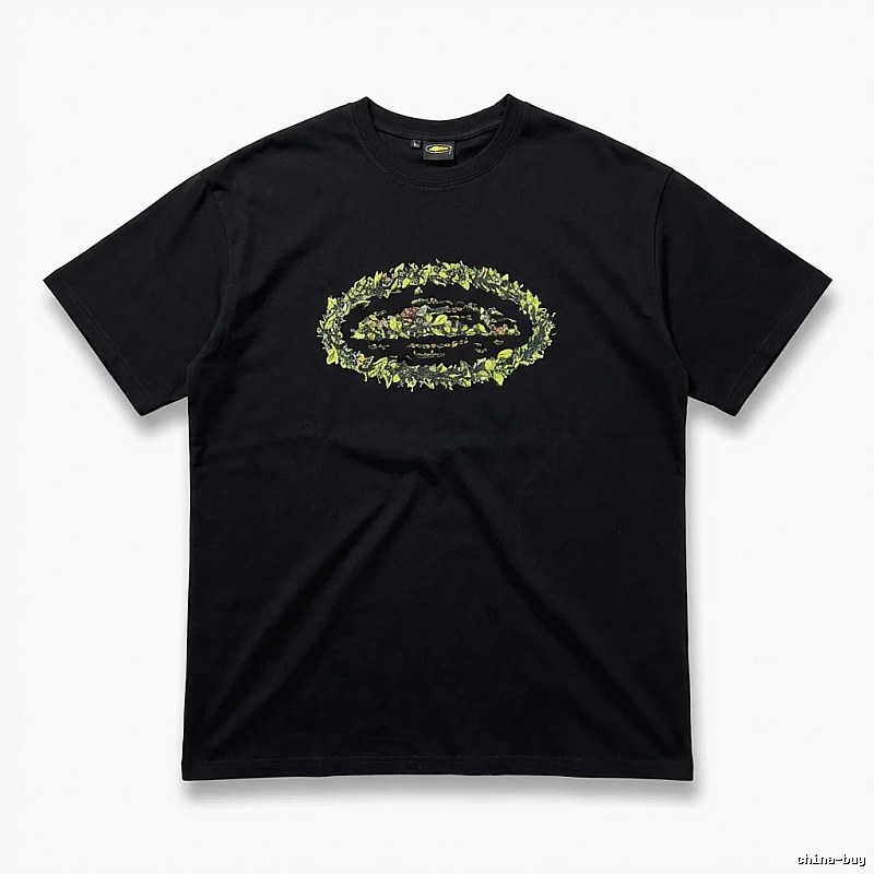 Corteiz Printed Trendy Black T-shirt