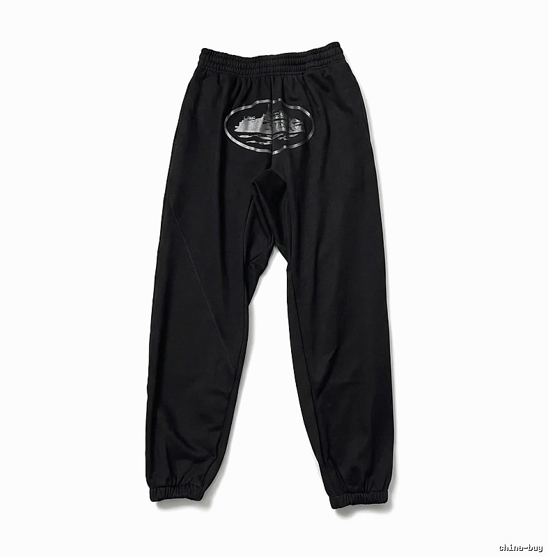 Corteiz printed trendy brand style black pants