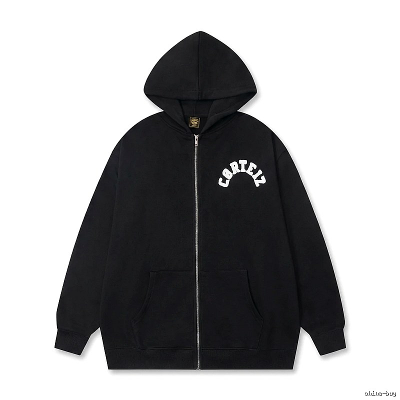 Corteiz street-style black hoodie