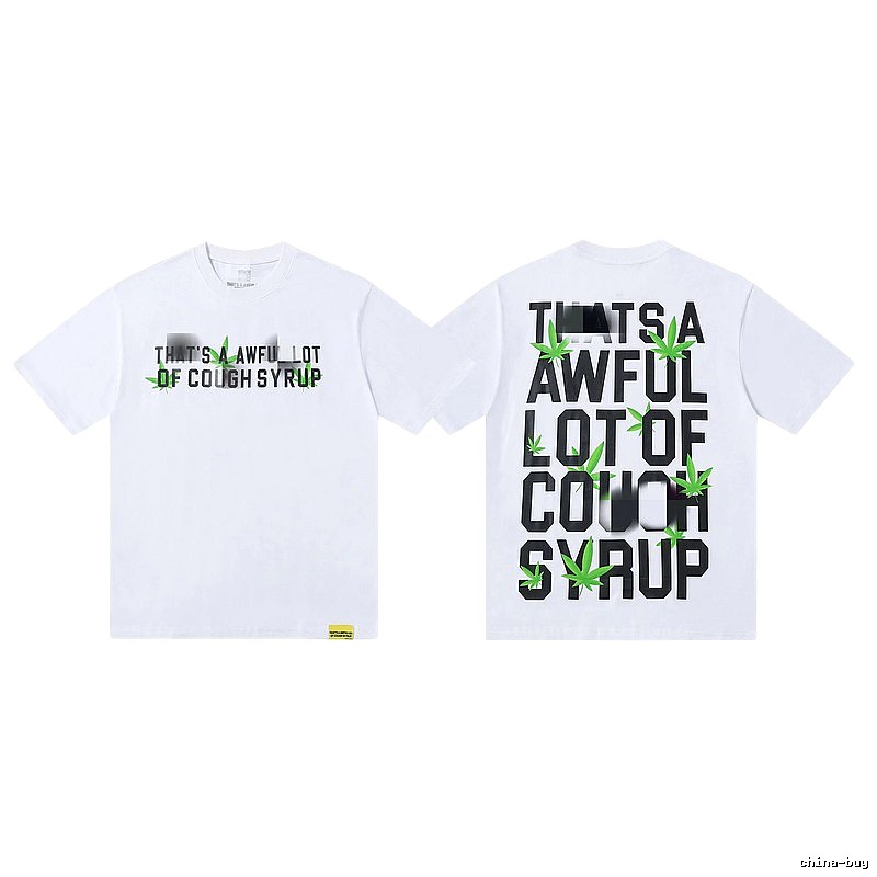 COUGH SYRUP Hemp Leaf Street Style White T-Shirt
