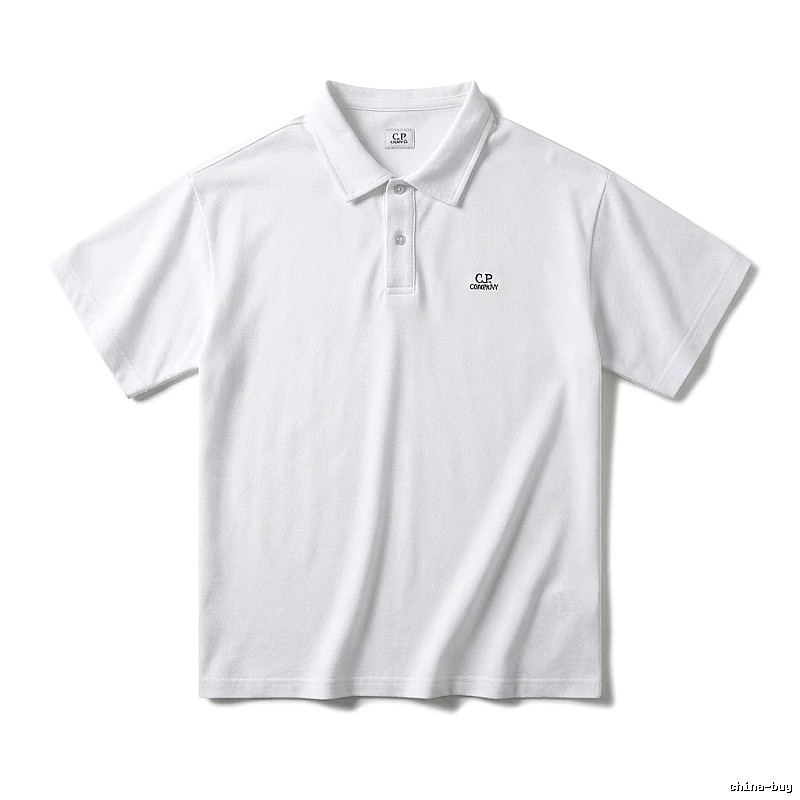 C.P simple style white Polo shirt