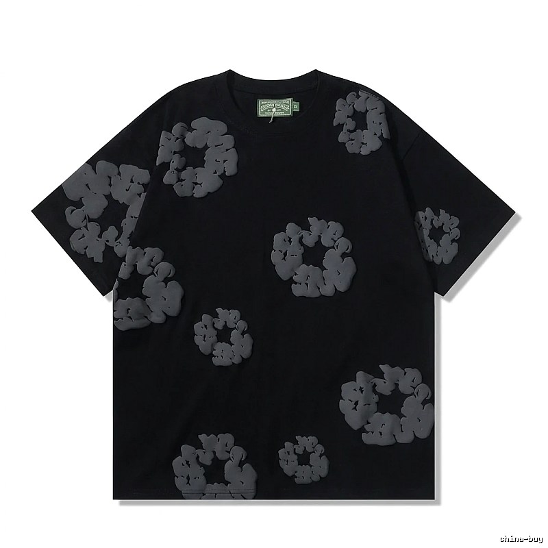 DENIM TEARS Dark Style Black Short-Sleeve