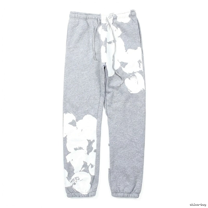 DENIM TEARS ink-splashing style grey sweatpants