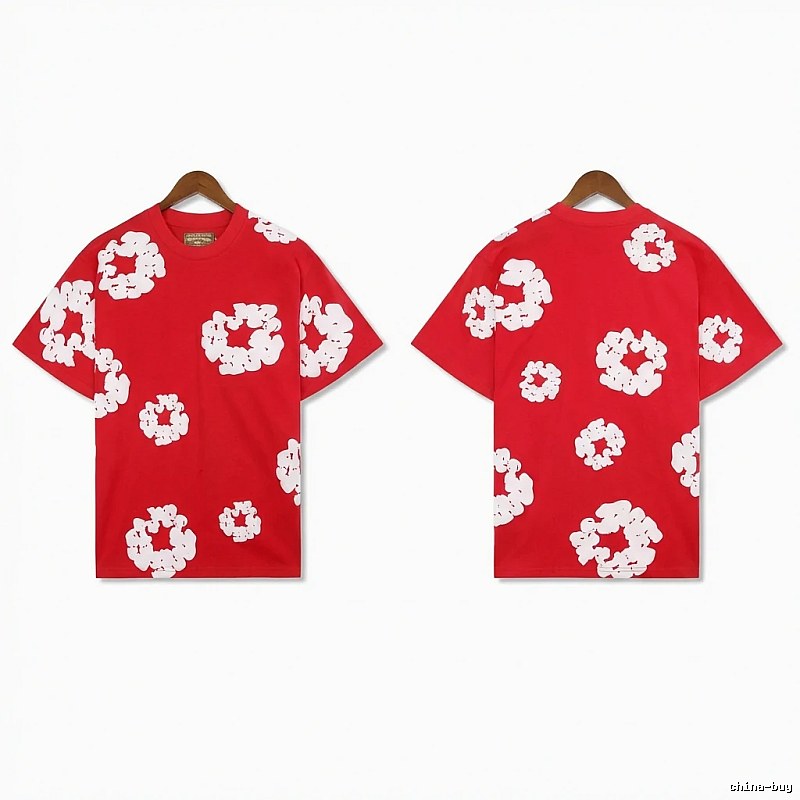 DENIM TEARS printed red T-shirt