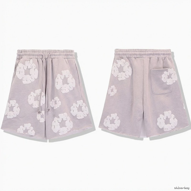 DENIM TEARS Printed Retro Style Shorts
