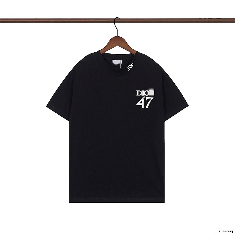 Dior 47 Collection Minimalist Style Black T-Shirt