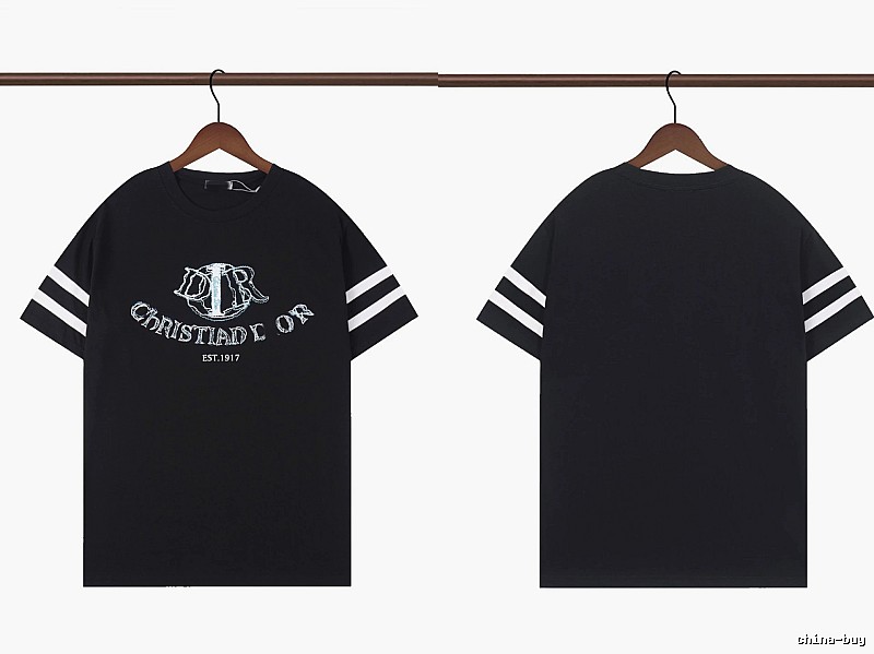 Dior Embroidered Vintage-style Black Short-sleeve T-shirt