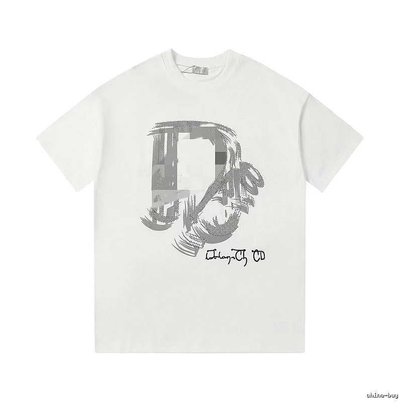 Dior Graffiti Collection Trendy & Cool Style White Short-sleeve T-shirt