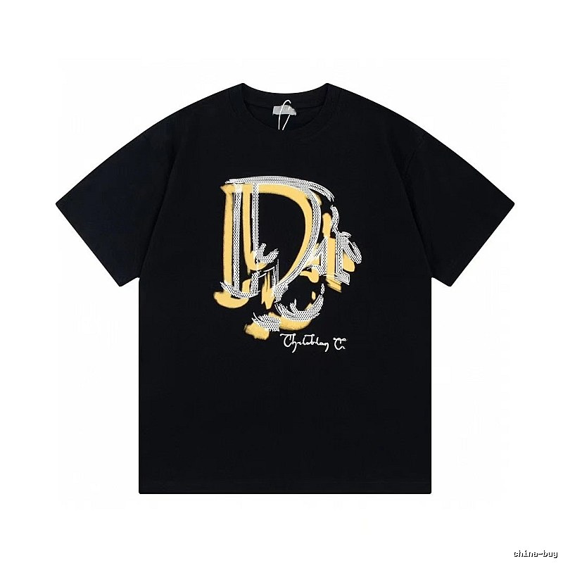 Dior Graffiti Print Street-style Black T-Shirt