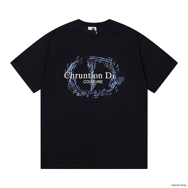 Dior Haute Couture Graffiti-style Black Short-sleeve T-shirt