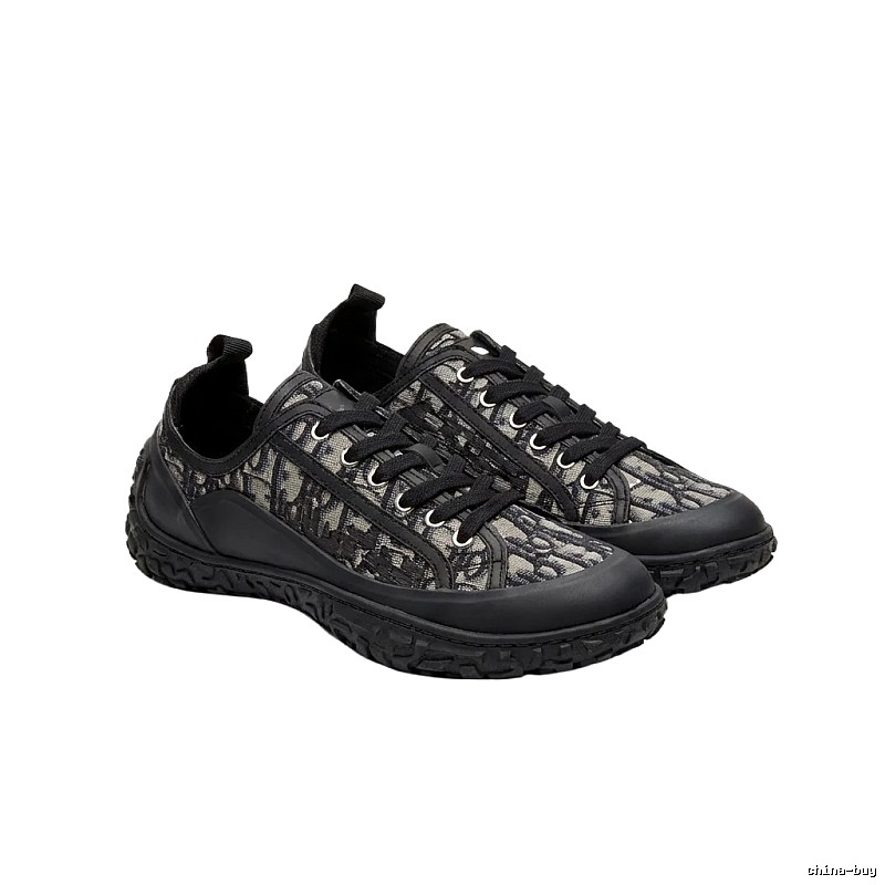 Dior monogram casual style black shoes