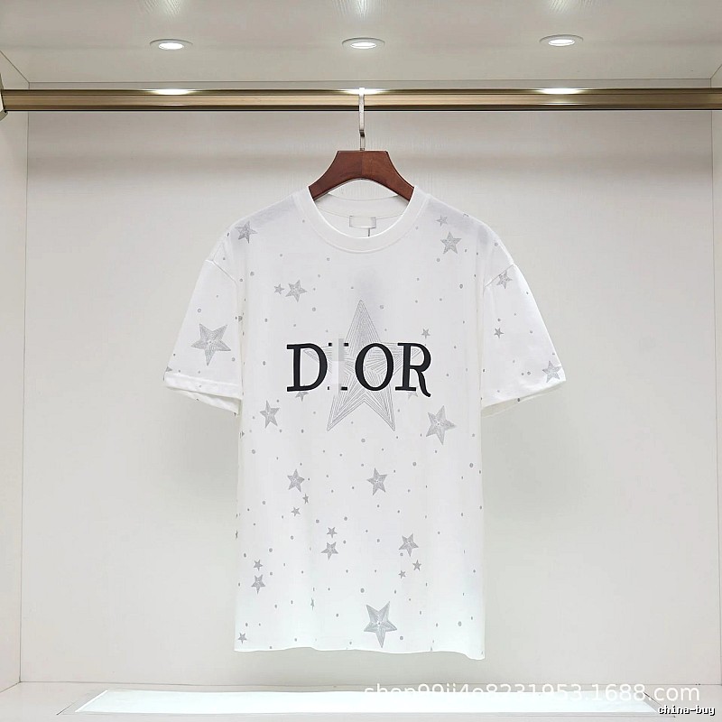 Dior Star Print Cool & Trendy Style White T-Shirt