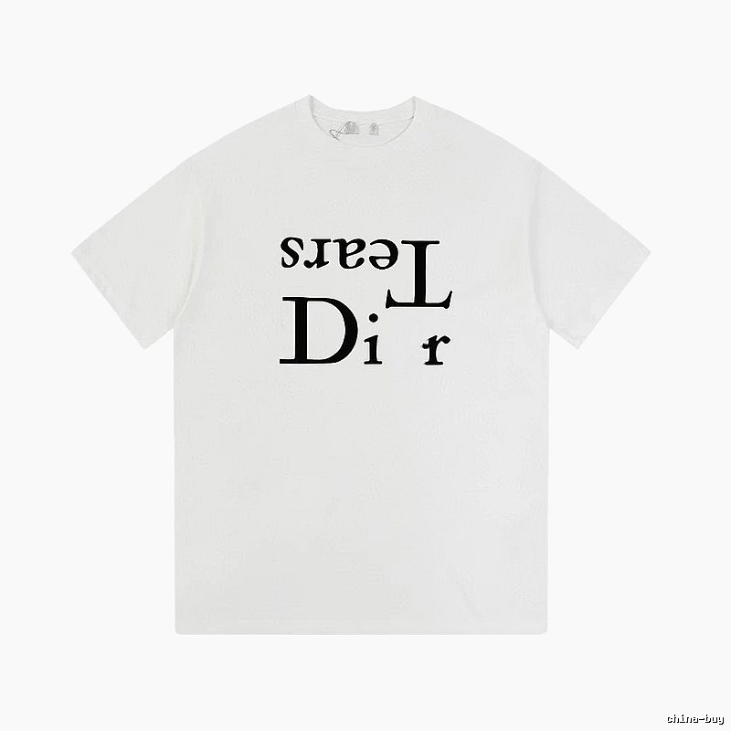 Dior x Tears Co-branded Trendy Style White Short-sleeve T-Shirt