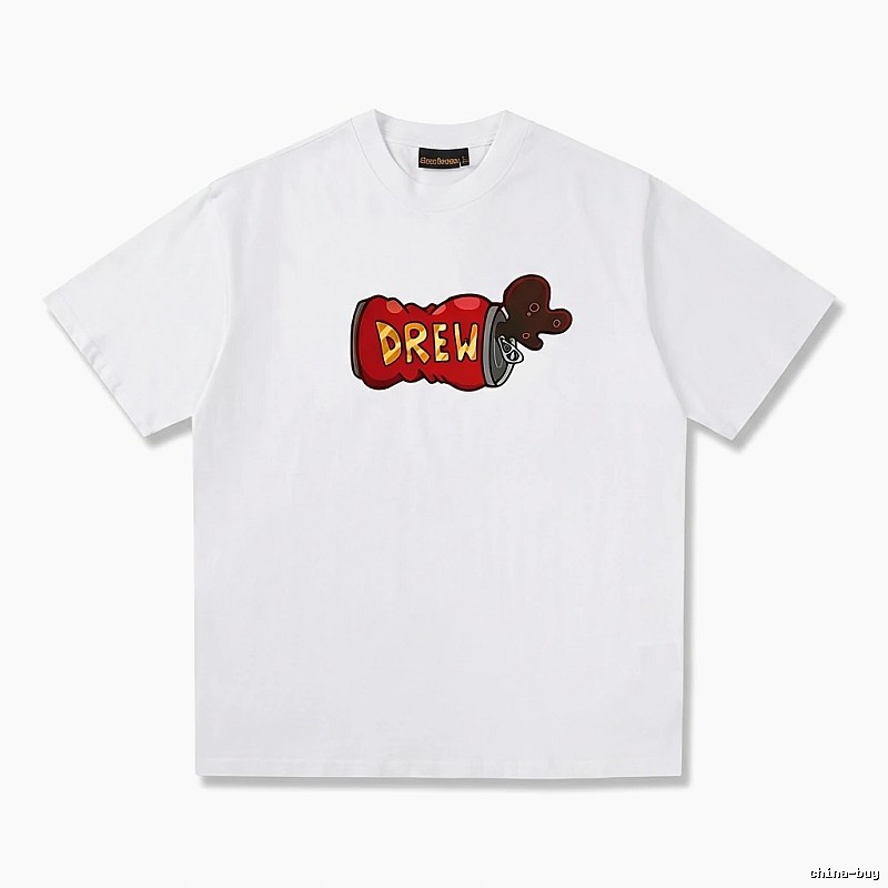 DREW Cartoon Graffiti White T-shirt