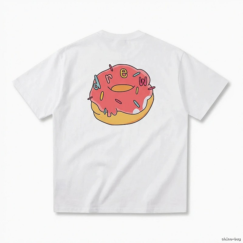 DREW Donut Cartoon White T-shirt