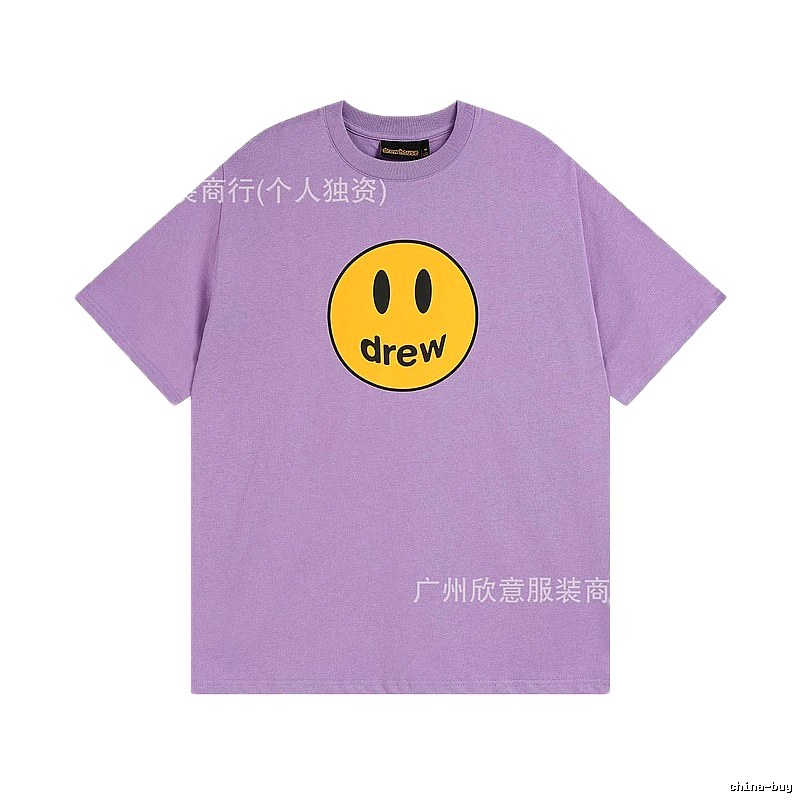 DREW Smile Street Style Purple Short Sleeve T-shirt