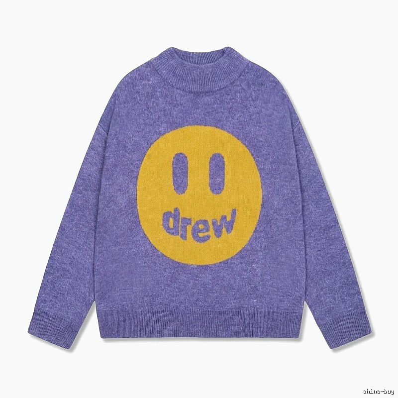 DREW Smiley Purple Sweater