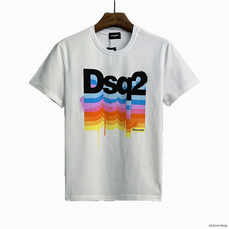 DSQ2 Gradient Print Street Style White T-Shirt
