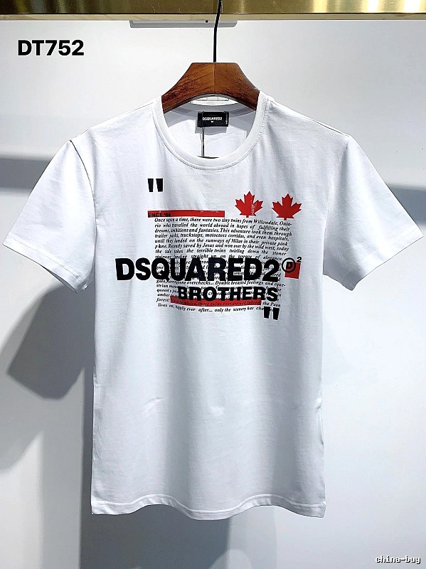 DSQUARED2 Maple Leaf Print Street Style White T-Shirt