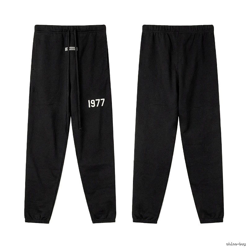 ESSENTIALS 1977 Minimalist Style Black Pants