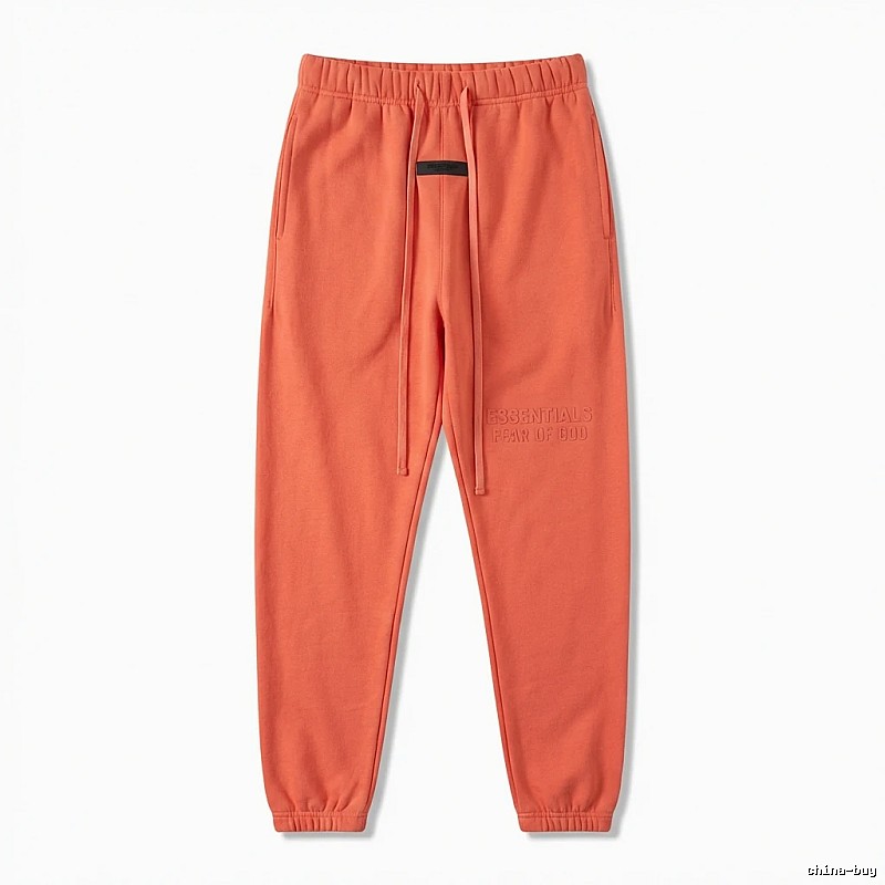 ESSENTIALS Basic Orange Sweatpants