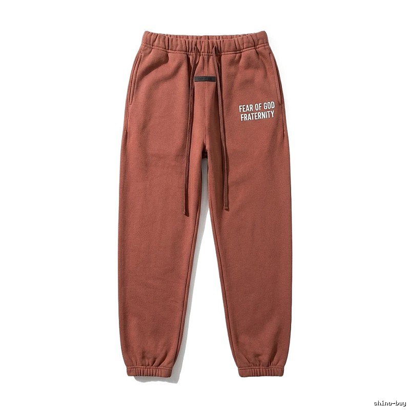 ESSENTIALS Casual Style Brown-Red Sweatpants