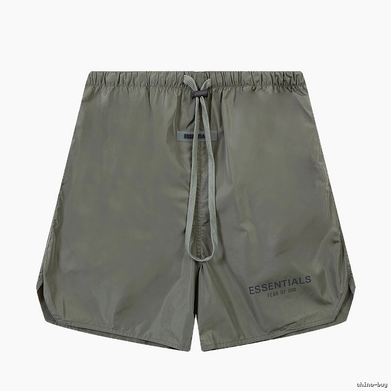 ESSENTIALS casual style military green shorts