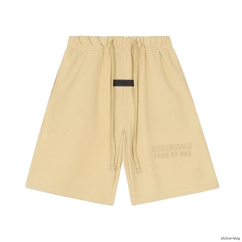 ESSENTIALS minimalist khaki shorts