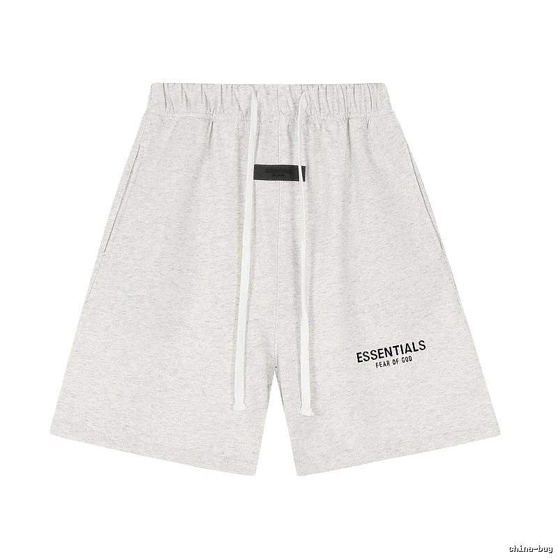 ESSENTIALS minimalist light gray shorts