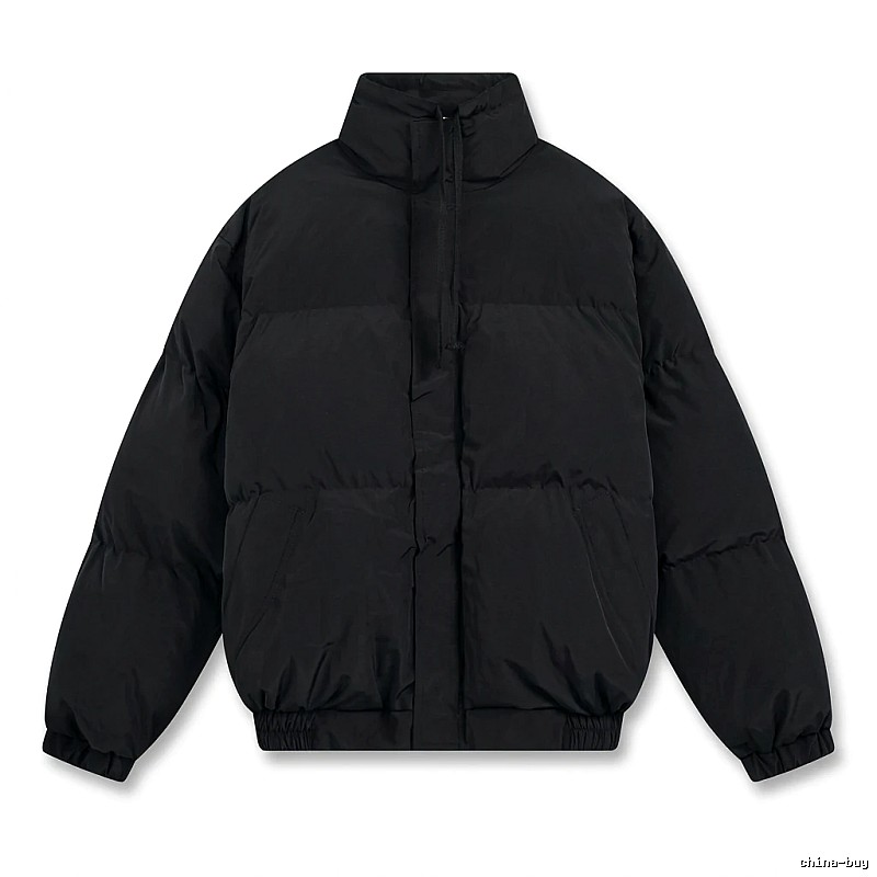 ESSENTIALS minimalist style black cotton-padded jacket