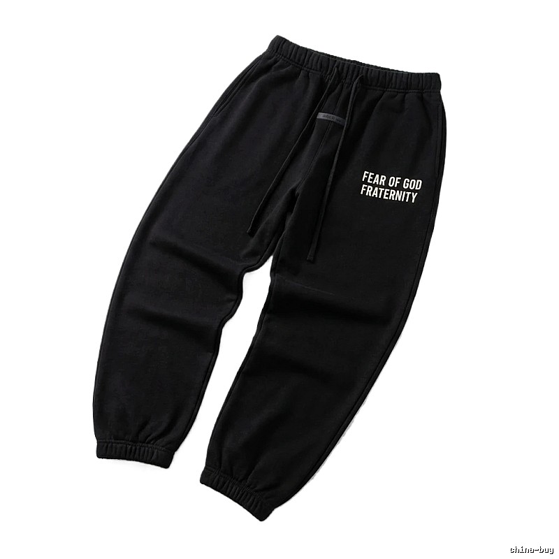 ESSENTIALS minimalist style black sweatpants