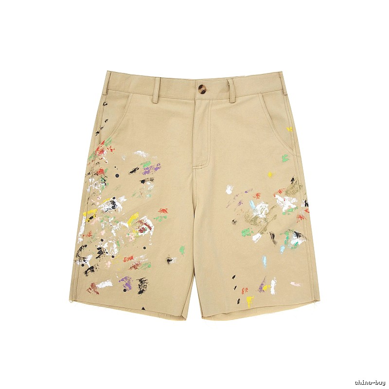 Gallery Dept Graffiti Style Khaki Shorts