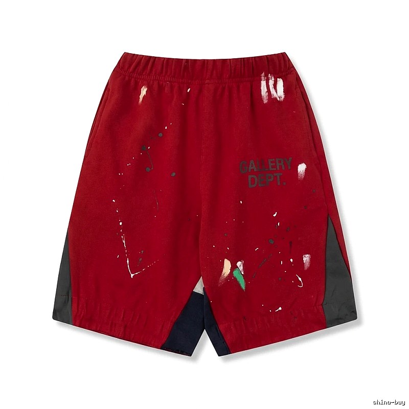 Gallery Dept Red Graffiti Style Shorts