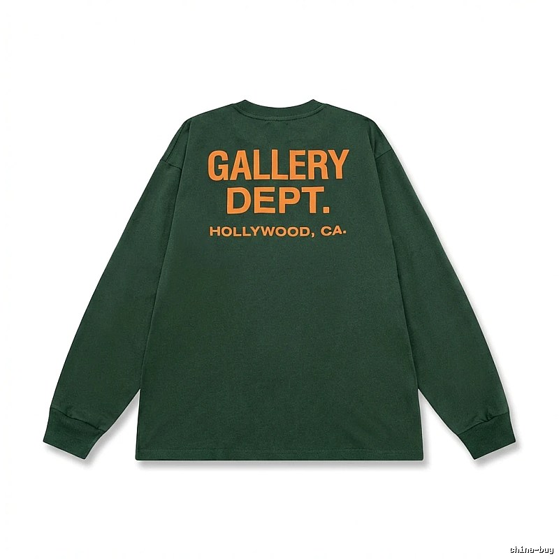 Gallery Dept Retro Style Dark Green Long-sleeve Shirt