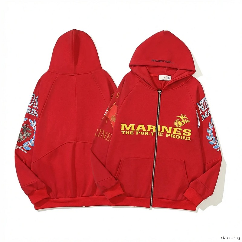Grailz retro-style red hoodie
